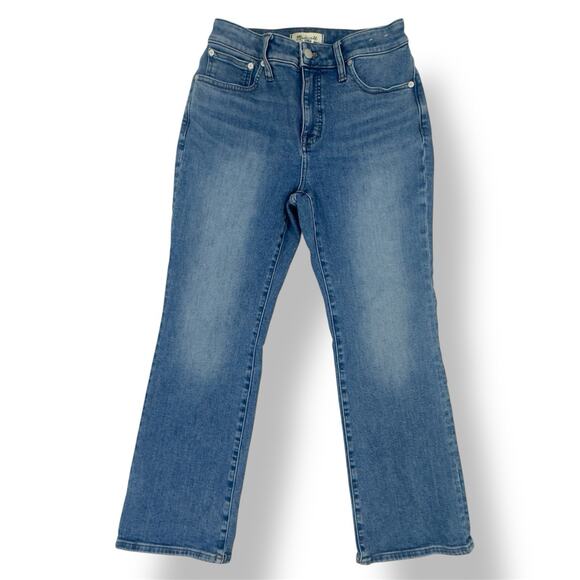 Madewell Curvy Kick Out Jeans Women's 28 Medium Wash Blue Stretch Denim Bootcut - Picture 1 of 11
